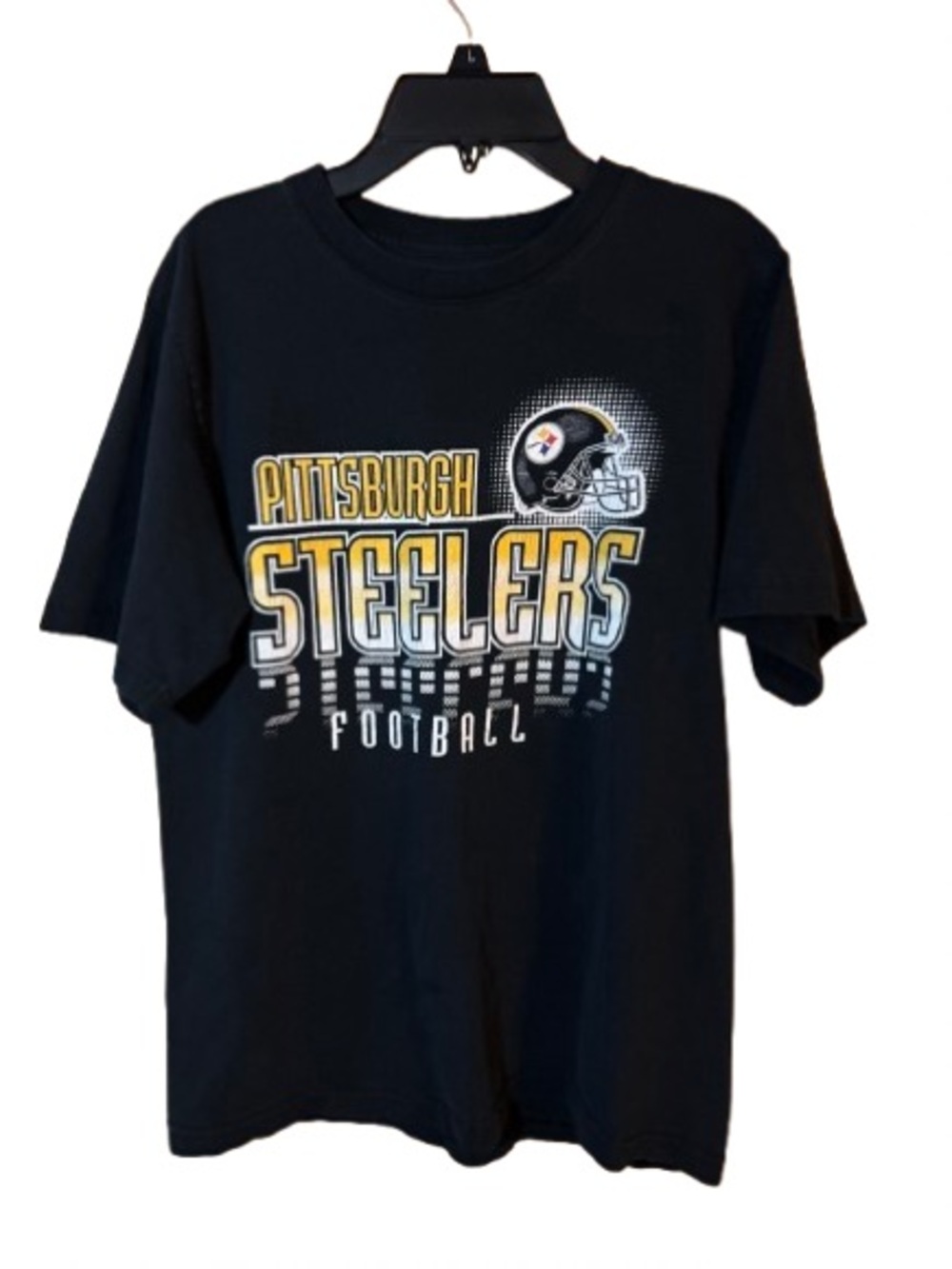 NFL Team apparel youth Pittsburgh Steelers black short sleeve shirt size XXL
